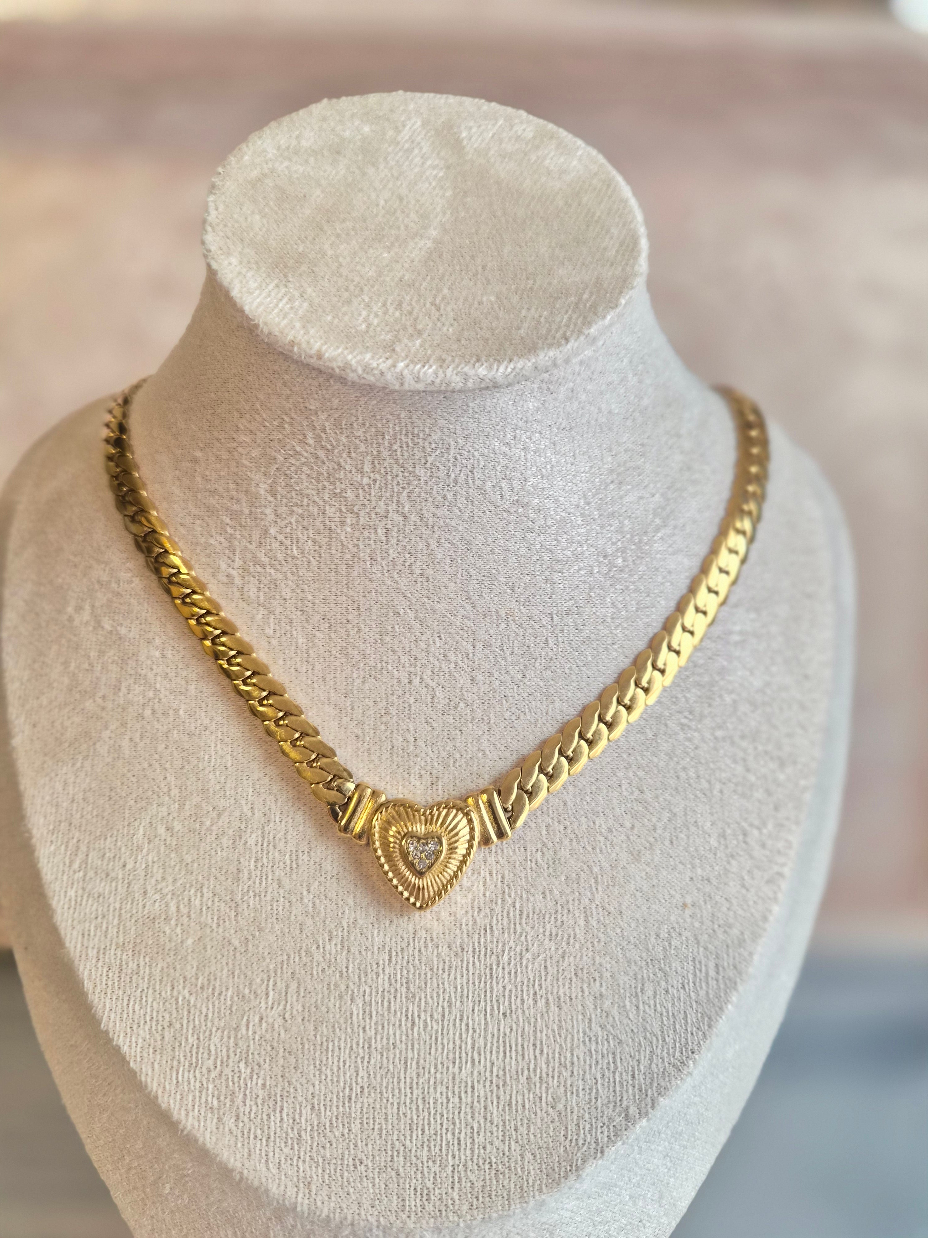 Gold Heart  Necklace