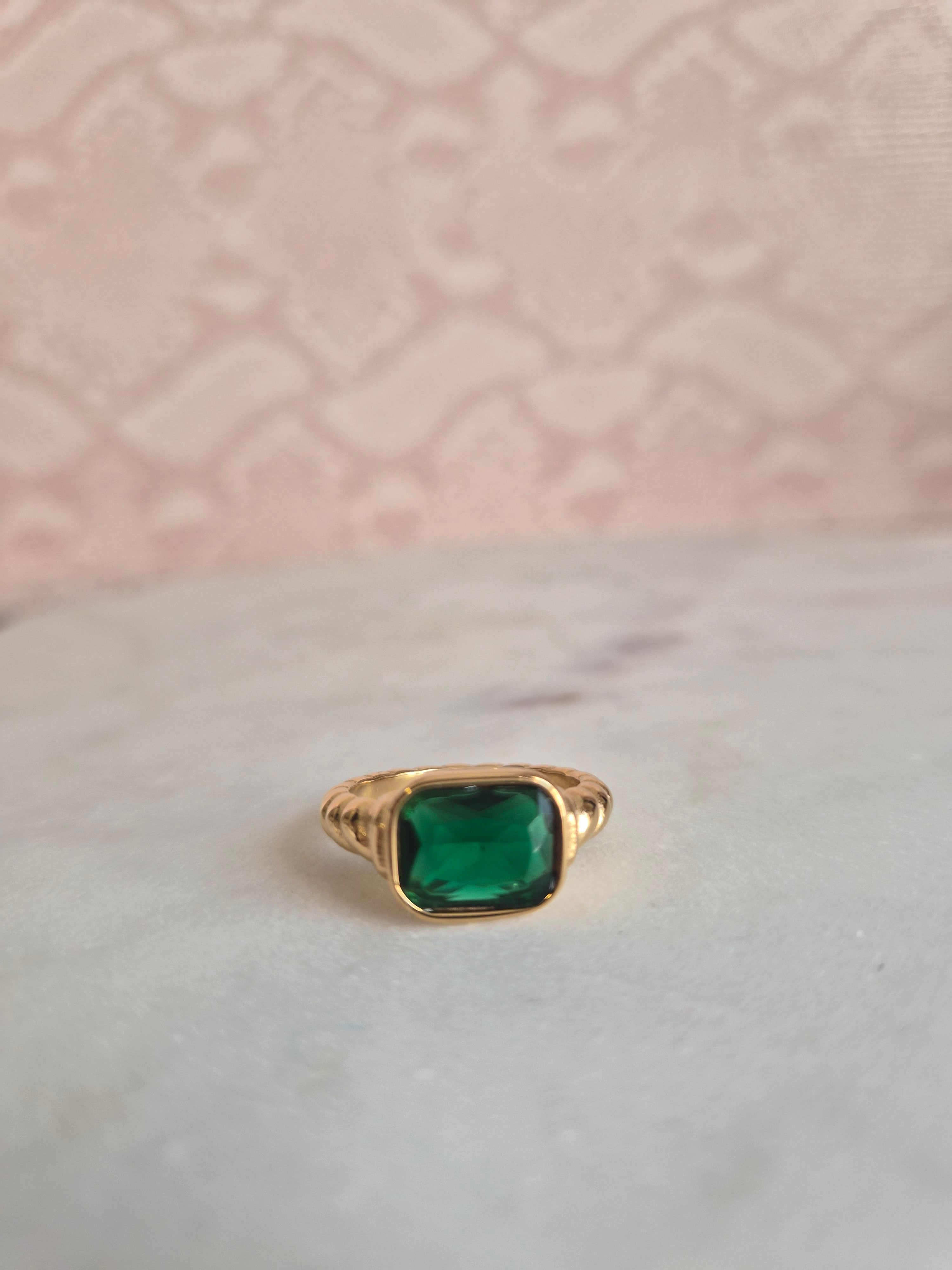 Green Gold Ring