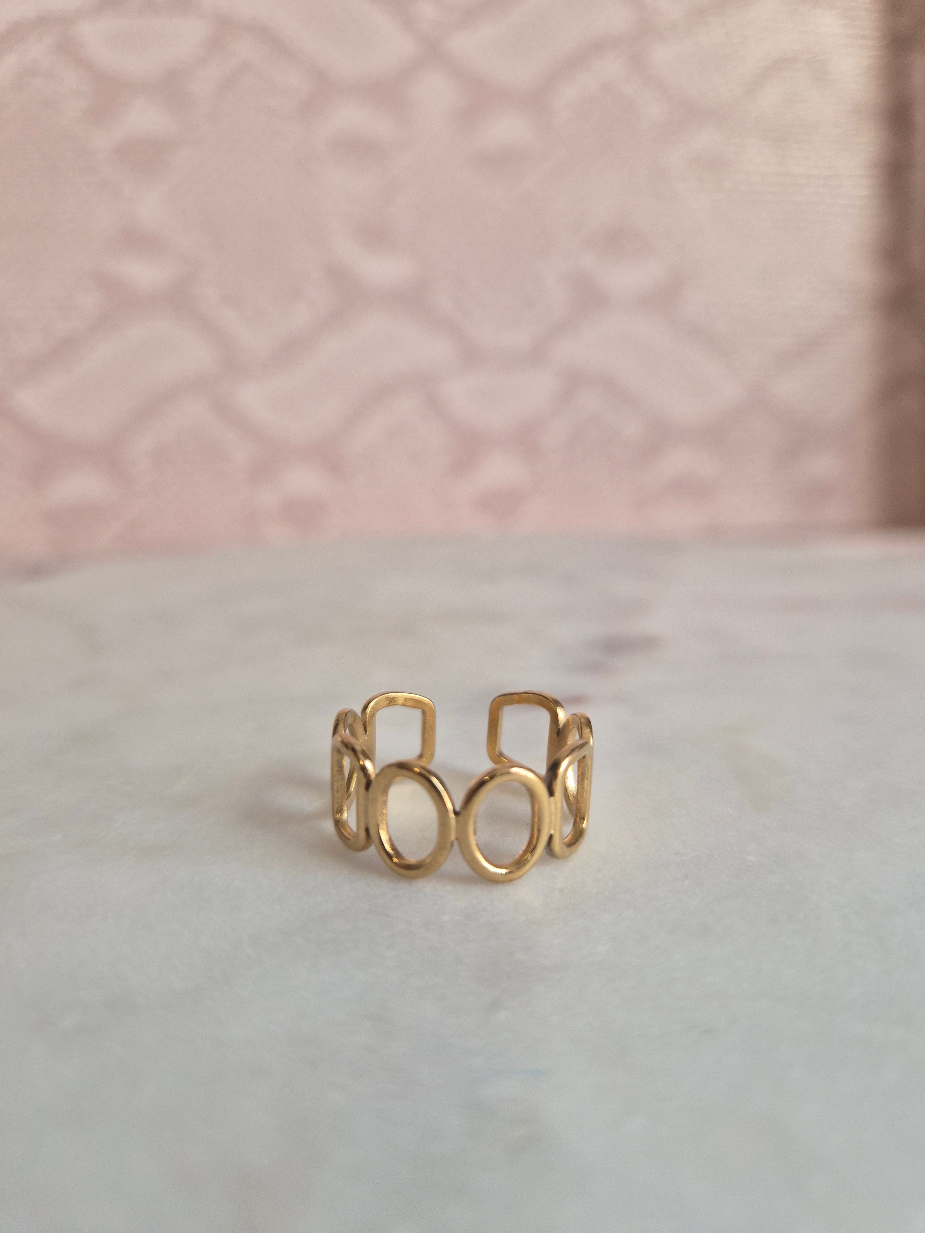 Gold Oval Ring