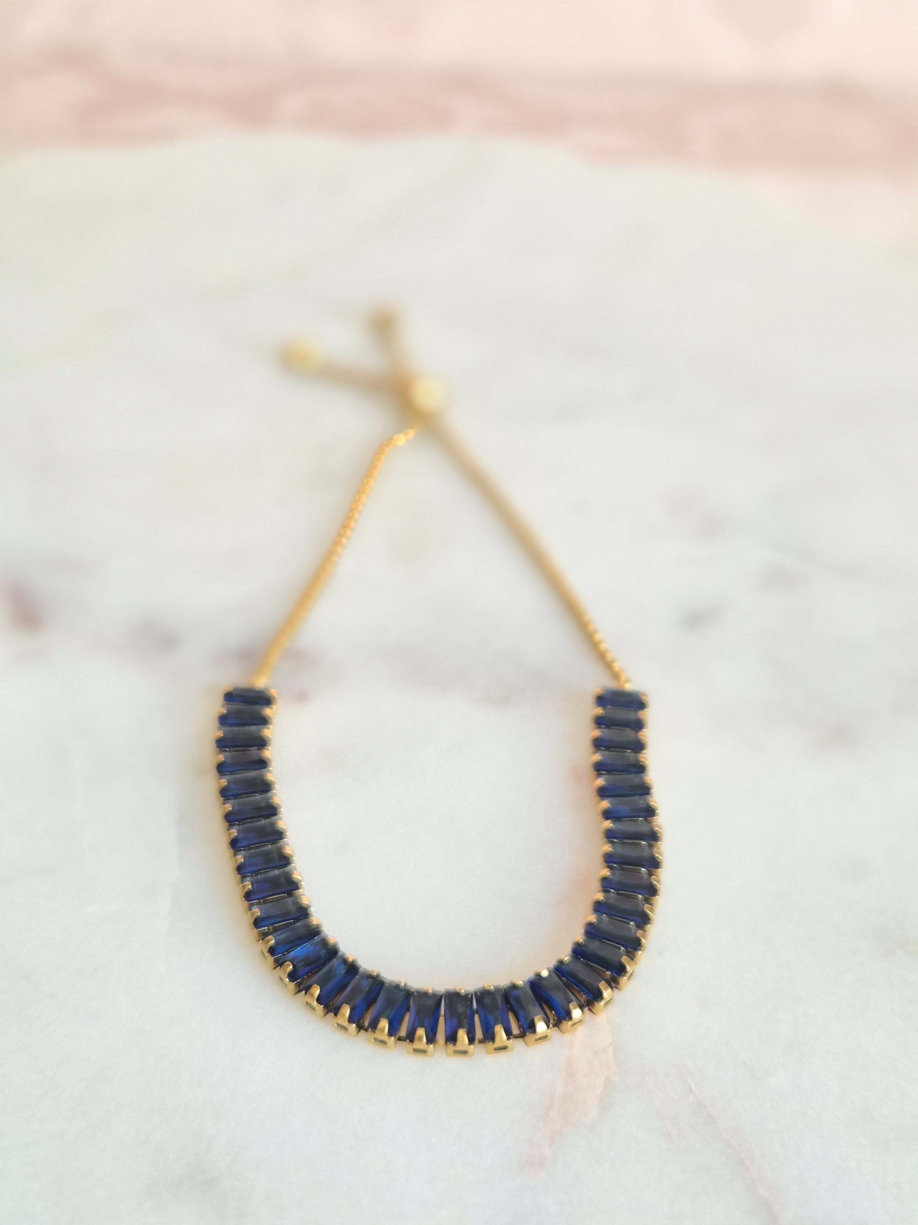 Dark Blue Golden Bracelet