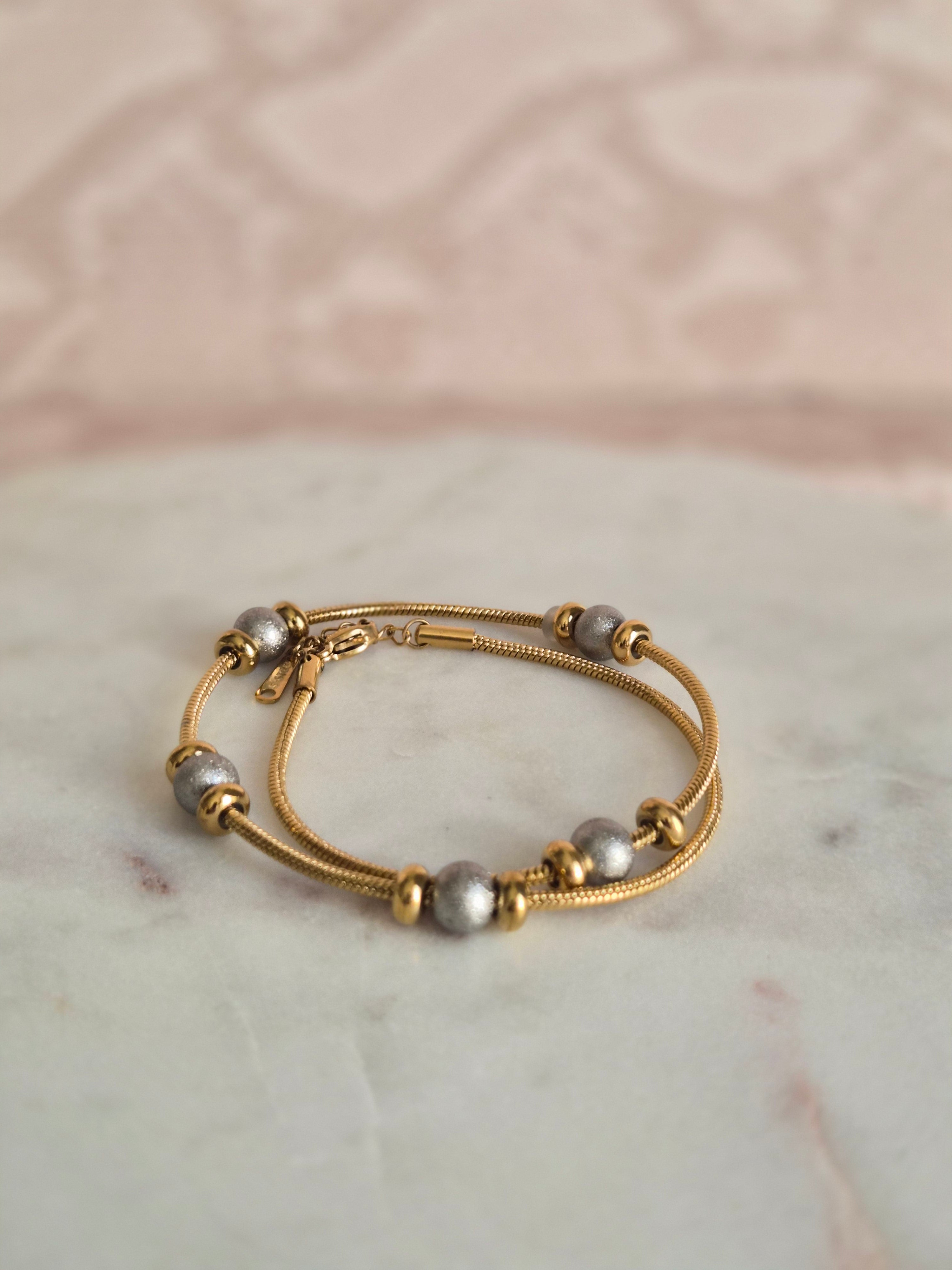 Gold a Gray Bracelet